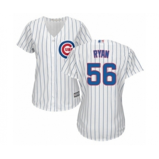 Women's Chicago Cubs #56 Kyle Ryan Authentic White Home Cool Base Baseball Player Jersey Women's Chicago Cubs #56 Kyle Ryan Authentic White Home Cool Base Baseball Player Jersey