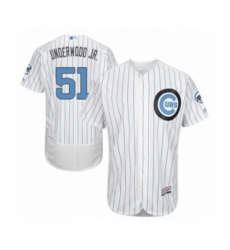 Men's Chicago Cubs #51 Duane Underwood Jr. Authentic White 2016 Father's Day Fashion Flex Base Baseball Player Jersey