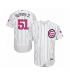 Men's Chicago Cubs #51 Duane Underwood Jr. Authentic White 2016 Mother's Day Fashion Flex Base Baseball Player Jersey