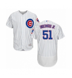 Men's Chicago Cubs #51 Duane Underwood Jr. White Home Flex Base Authentic Collection Baseball Player Jersey