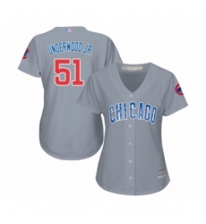 Women's Chicago Cubs #51 Duane Underwood Jr. Authentic Grey Road Cool Base Baseball Player Jersey