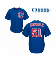 Youth Chicago Cubs #51 Duane Underwood Jr. Authentic Royal Blue Alternate Cool Base Baseball Player Jersey