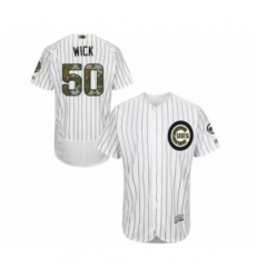 Men's Chicago Cubs #50 Rowan Wick Authentic White 2016 Memorial Day Fashion Flex Base Baseball Player Jersey Men's Chicago Cubs #50 Rowan Wick Authentic White 2016 Memorial Day Fashion Flex Base Baseball Player Jersey