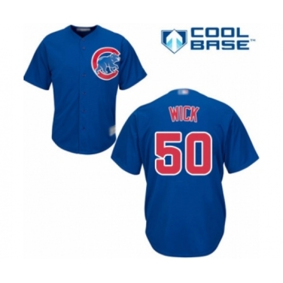 Youth Chicago Cubs #50 Rowan Wick Authentic Royal Blue Alternate Cool Base Baseball Player Jersey Youth Chicago Cubs #50 Rowan Wick Authentic Royal Blue Alternate Cool Base Baseball Player Jersey