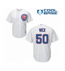 Youth Chicago Cubs #50 Rowan Wick Authentic White Home Cool Base Baseball Player Jersey Youth Chicago Cubs #50 Rowan Wick Authentic White Home Cool Base Baseball Player Jersey