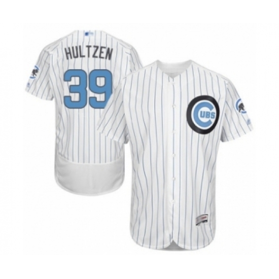 Men's Chicago Cubs #39 Danny Hultzen Authentic White 2016 Father's Day Fashion Flex Base Baseball Player Jersey Men's Chicago Cubs #39 Danny Hultzen Authentic White 2016 Father's Day Fashion Flex Base Baseball Player Jersey