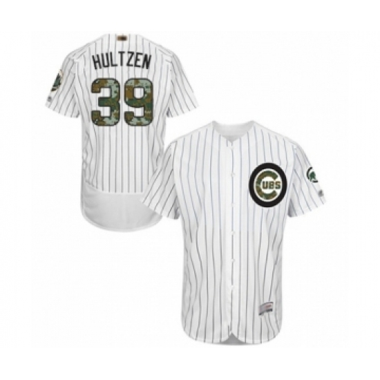Men's Chicago Cubs #39 Danny Hultzen Authentic White 2016 Memorial Day Fashion Flex Base Baseball Player Jersey Men's Chicago Cubs #39 Danny Hultzen Authentic White 2016 Memorial Day Fashion Flex Base Baseball Player Jersey