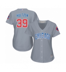 Women's Chicago Cubs #39 Danny Hultzen Authentic Grey Road Cool Base Baseball Player Jersey Women's Chicago Cubs #39 Danny Hultzen Authentic Grey Road Cool Base Baseball Player Jersey