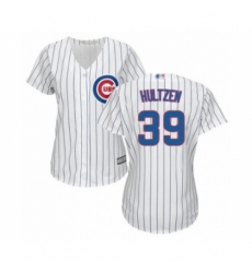 Women's Chicago Cubs #39 Danny Hultzen Authentic White Home Cool Base Baseball Player Jersey Women's Chicago Cubs #39 Danny Hultzen Authentic White Home Cool Base Baseball Player Jersey