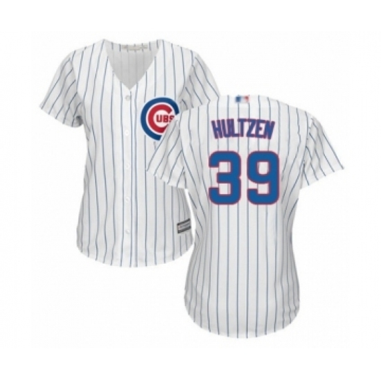 Women's Chicago Cubs #39 Danny Hultzen Authentic White Home Cool Base Baseball Player Jersey Women's Chicago Cubs #39 Danny Hultzen Authentic White Home Cool Base Baseball Player Jersey