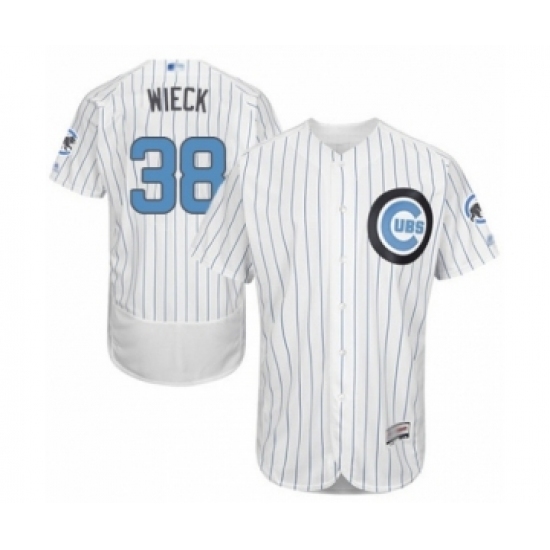 Men's Chicago Cubs #38 Brad Wieck Authentic White 2016 Father's Day Fashion Flex Base Baseball Player Jersey Men's Chicago Cubs #38 Brad Wieck Authentic White 2016 Father's Day Fashion Flex Base Baseball Player Jersey