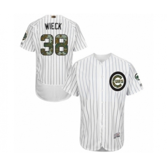 Men's Chicago Cubs #38 Brad Wieck Authentic White 2016 Memorial Day Fashion Flex Base Baseball Player Jersey Men's Chicago Cubs #38 Brad Wieck Authentic White 2016 Memorial Day Fashion Flex Base Baseball Player Jersey