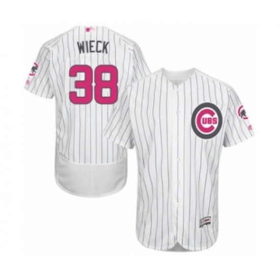 Men's Chicago Cubs #38 Brad Wieck Authentic White 2016 Mother's Day Fashion Flex Base Baseball Player Jersey Men's Chicago Cubs #38 Brad Wieck Authentic White 2016 Mother's Day Fashion Flex Base Baseball Player Jersey