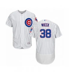 Men's Chicago Cubs #38 Brad Wieck White Home Flex Base Authentic Collection Baseball Player Jersey Men's Chicago Cubs #38 Brad Wieck White Home Flex Base Authentic Collection Baseball Player Jersey