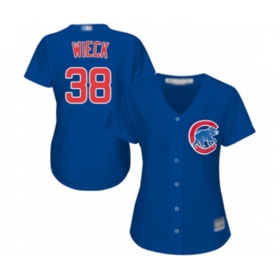 Women's Chicago Cubs #38 Brad Wieck Authentic Royal Blue Alternate Cool Base Baseball Player Jersey Women's Chicago Cubs #38 Brad Wieck Authentic Royal Blue Alternate Cool Base Baseball Player Jersey