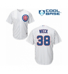 Youth Chicago Cubs #38 Brad Wieck Authentic White Home Cool Base Baseball Player Jersey Youth Chicago Cubs #38 Brad Wieck Authentic White Home Cool Base Baseball Player Jersey