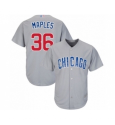 Youth Chicago Cubs #36 Dillon Maples Authentic Grey Road Cool Base Baseball Player Jersey