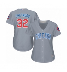 Women's Chicago Cubs #32 Tyler Chatwood Authentic Grey Road Cool Base Baseball Player Jersey