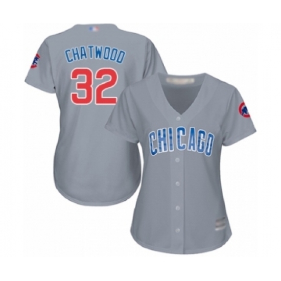 Women's Chicago Cubs #32 Tyler Chatwood Authentic Grey Road Cool Base Baseball Player Jersey Women's Chicago Cubs #32 Tyler Chatwood Authentic Grey Road Cool Base Baseball Player Jersey