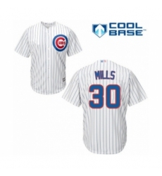 Youth Chicago Cubs #30 Alec Mills Authentic White Home Cool Base Baseball Player Jersey