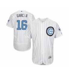 Men's Chicago Cubs #16 Robel Garcia Authentic White 2016 Father's Day Fashion Flex Base Baseball Player Jersey