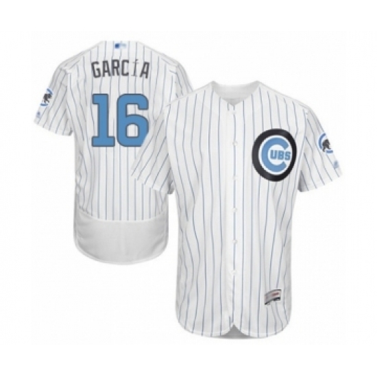 Men's Chicago Cubs #16 Robel Garcia Authentic White 2016 Father's Day Fashion Flex Base Baseball Player Jersey Men's Chicago Cubs #16 Robel Garcia Authentic White 2016 Father's Day Fashion Flex Base Baseball Player Jersey