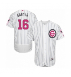 Men's Chicago Cubs #16 Robel Garcia Authentic White 2016 Mother's Day Fashion Flex Base Baseball Player Jersey