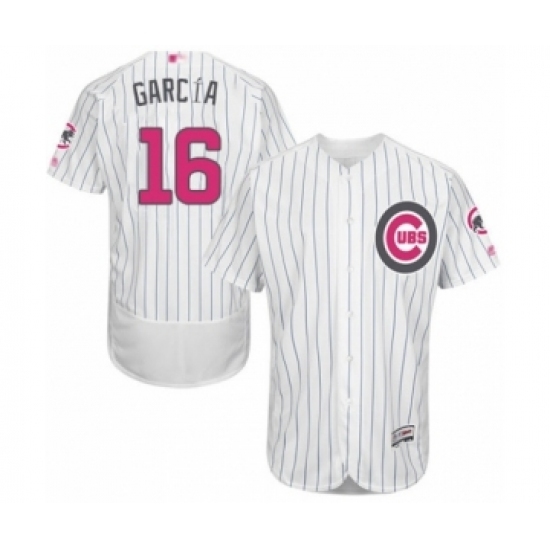 Men's Chicago Cubs #16 Robel Garcia Authentic White 2016 Mother's Day Fashion Flex Base Baseball Player Jersey Men's Chicago Cubs #16 Robel Garcia Authentic White 2016 Mother's Day Fashion Flex Base Baseball Player Jersey