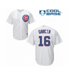 Youth Chicago Cubs #16 Robel Garcia Authentic White Home Cool Base Baseball Player Jersey