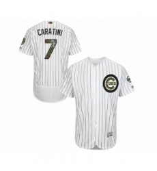 Men's Chicago Cubs #7 Victor Caratini Authentic White 2016 Memorial Day Fashion Flex Base Baseball Player Jersey