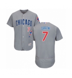 Men's Chicago Cubs #7 Victor Caratini Grey Road Flex Base Authentic Collection Baseball Player Jersey