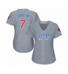 Women's Chicago Cubs #7 Victor Caratini Authentic Grey Road Cool Base Baseball Player Jersey