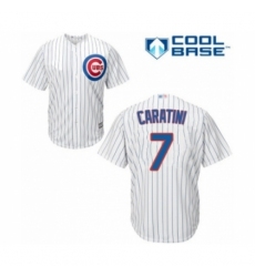 Youth Chicago Cubs #7 Victor Caratini Authentic White Home Cool Base Baseball Player Jersey