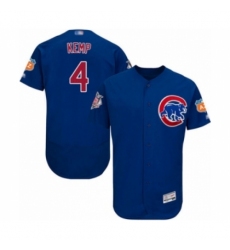 Men's Chicago Cubs #4 Tony Kemp Royal Blue Alternate Flex Base Authentic Collection Baseball Player Jersey