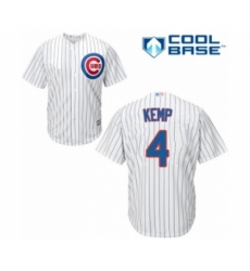 Youth Chicago Cubs #4 Tony Kemp Authentic White Home Cool Base Baseball Player Jersey