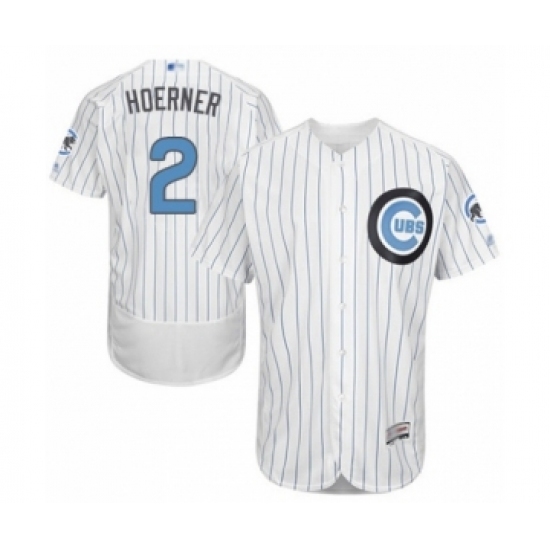 Men's Chicago Cubs #2 Nico Hoerner Authentic White 2016 Father's Day Fashion Flex Base Baseball Player Jersey Men's Chicago Cubs #2 Nico Hoerner Authentic White 2016 Father's Day Fashion Flex Base Baseball Player Jersey