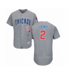 Men's Chicago Cubs #2 Nico Hoerner Grey Road Flex Base Authentic Collection Baseball Player Jersey Men's Chicago Cubs #2 Nico Hoerner Grey Road Flex Base Authentic Collection Baseball Player Jersey