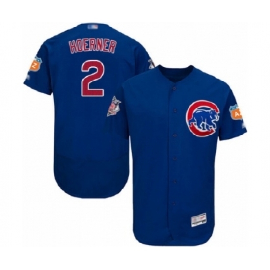 Men's Chicago Cubs #2 Nico Hoerner Royal Blue Alternate Flex Base Authentic Collection Baseball Player Jersey Men's Chicago Cubs #2 Nico Hoerner Royal Blue Alternate Flex Base Authentic Collection Baseball Player Jersey
