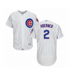 Men's Chicago Cubs #2 Nico Hoerner White Home Flex Base Authentic Collection Baseball Player Jersey Men's Chicago Cubs #2 Nico Hoerner White Home Flex Base Authentic Collection Baseball Player Jersey