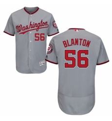 Men's Majestic Washington Nationals #56 Joe Blanton Grey Flexbase Authentic Collection MLB Jersey