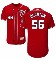 Men's Majestic Washington Nationals #56 Joe Blanton Red Flexbase Authentic Collection MLB Jersey