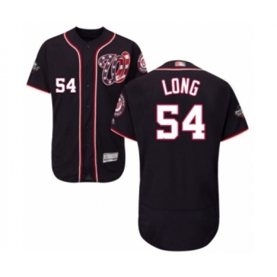 Men's Washington Nationals #54 Kevin Long Navy Blue Alternate Flex Base Authentic Collection 2019 World Series Bound Baseball Jersey Men's Washington Nationals #54 Kevin Long Navy Blue Alternate Flex Base Authentic Collection 2019 World Series Bound Baseball Jersey