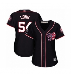 Women's Washington Nationals #54 Kevin Long Authentic Navy Blue Alternate 2 Cool Base 2019 World Series Champions Baseball Jersey Women's Washington Nationals #54 Kevin Long Authentic Navy Blue Alternate 2 Cool Base 2019 World Series Champions Baseball Jersey