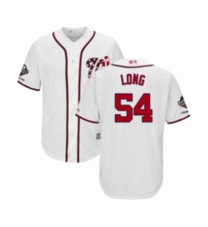 Youth Washington Nationals #54 Kevin Long Authentic White Home Cool Base 2019 World Series Champions Baseball Jersey Youth Washington Nationals #54 Kevin Long Authentic White Home Cool Base 2019 World Series Champions Baseball Jersey
