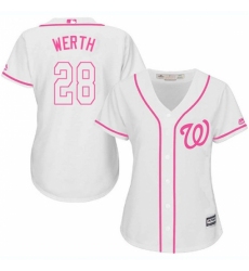Women's Majestic Washington Nationals #28 Jayson Werth Replica White Fashion Cool Base MLB Jersey Women's Majestic Washington Nationals #28 Jayson Werth Replica White Fashion Cool Base MLB Jersey