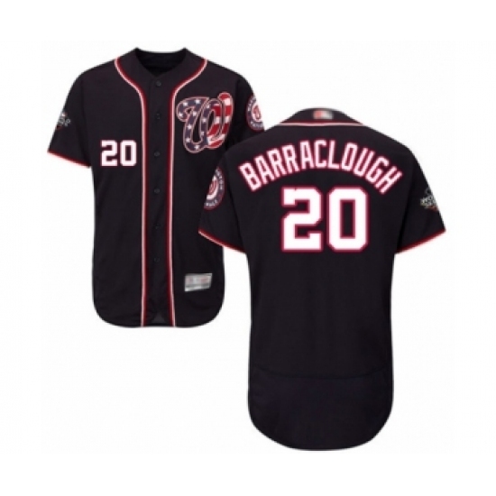 Men's Washington Nationals #20 Kyle Barraclough Navy Blue Alternate Flex Base Authentic Collection 2019 World Series Bound Baseball Jersey Men's Washington Nationals #20 Kyle Barraclough Navy Blue Alternate Flex Base Authentic Collection 2019 World Series Bound Baseball Jersey