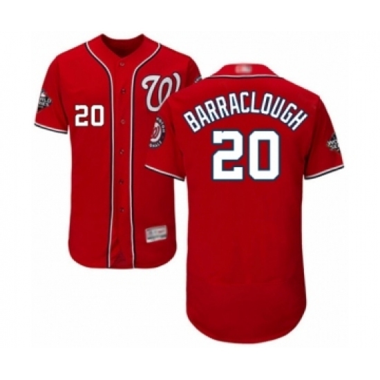 Men's Washington Nationals #20 Kyle Barraclough Red Alternate Flex Base Authentic Collection 2019 World Series Bound Baseball Jersey Men's Washington Nationals #20 Kyle Barraclough Red Alternate Flex Base Authentic Collection 2019 World Series Bound Baseball Jersey