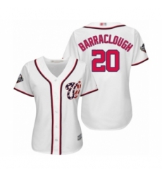 Women's Washington Nationals #20 Kyle Barraclough Authentic White Home Cool Base 2019 World Series Bound Baseball Jersey Women's Washington Nationals #20 Kyle Barraclough Authentic White Home Cool Base 2019 World Series Bound Baseball Jersey