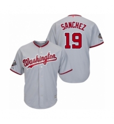 Youth Washington Nationals #19 Anibal Sanchez Authentic Grey Road Cool Base 2019 World Series Champions Baseball Jersey Youth Washington Nationals #19 Anibal Sanchez Authentic Grey Road Cool Base 2019 World Series Champions Baseball Jersey