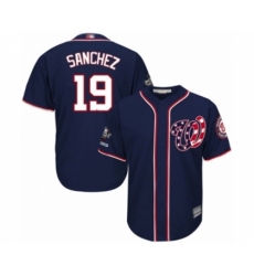 Youth Washington Nationals #19 Anibal Sanchez Authentic Navy Blue Alternate 2 Cool Base 2019 World Series Champions Baseball Jersey Youth Washington Nationals #19 Anibal Sanchez Authentic Navy Blue Alternate 2 Cool Base 2019 World Series Champions Baseball Jersey